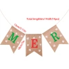 CHRISTMAS decoration: Jute Bulla flag, Christmas party decoration banner, MERRY CHRISTMAS, swallowtail banner details Picture
